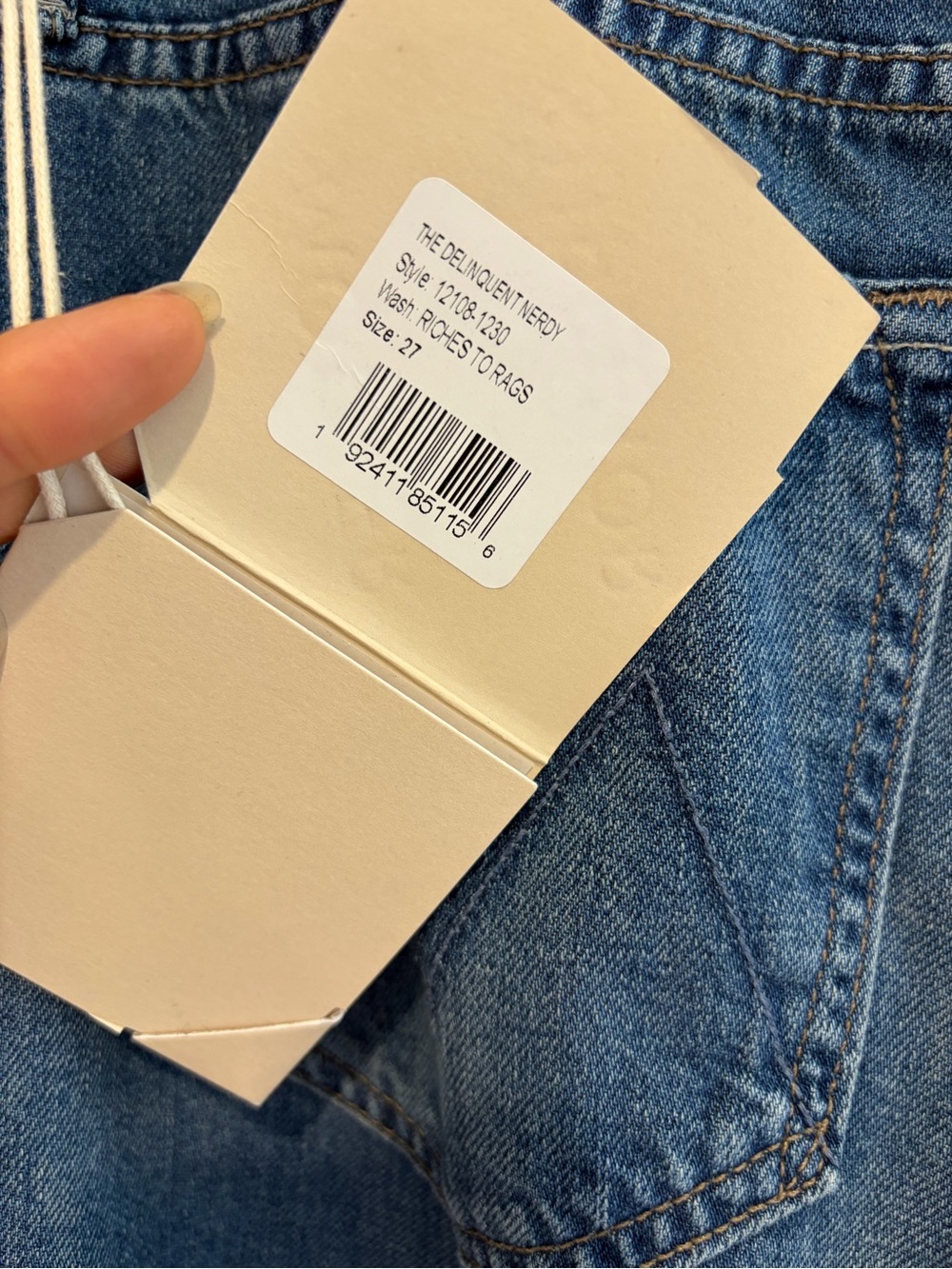 MOTHER SUPERIOR NWT The Delinquent Nerdy Riches to Rags Jeans 27 - Picture 8 of 16